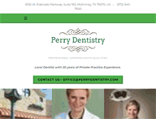 Tablet Screenshot of perrydentistry.com